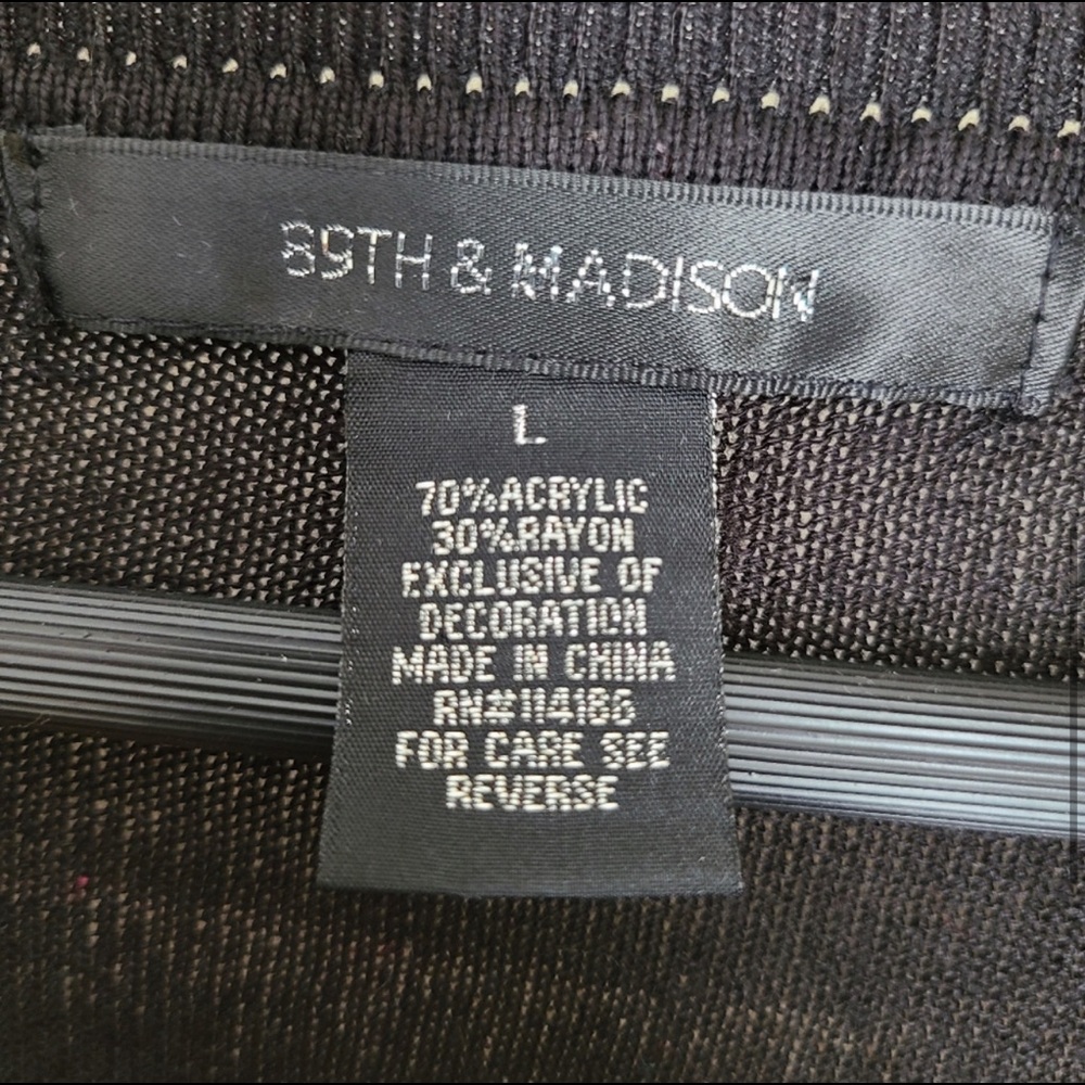 89th & Madison Black & Rose Gold Sweater - Picture 5 of 6